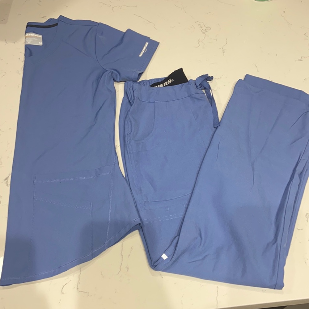 Skechers by Barco Ceil Blue Scrub Set